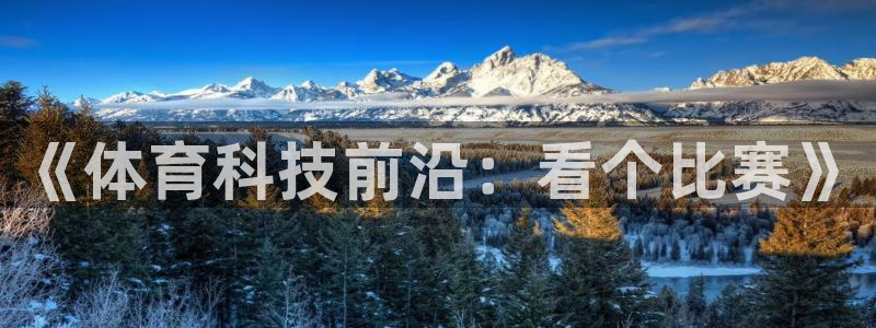 《体育科技前沿：看个比赛》